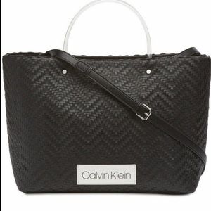 Calvin Klein Morgan Woven Novelty Large Handbag
